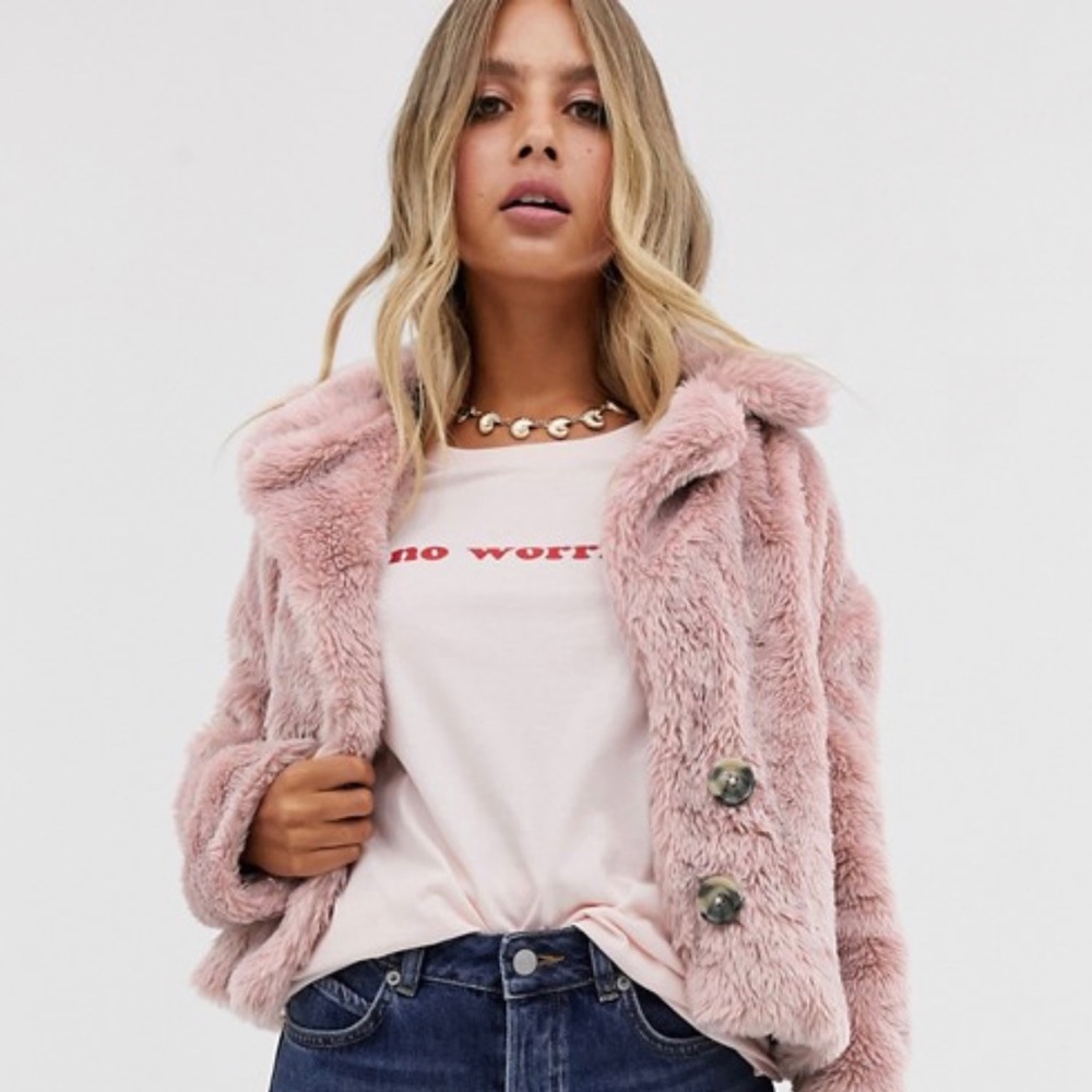 Free People Mena faux fur jacket